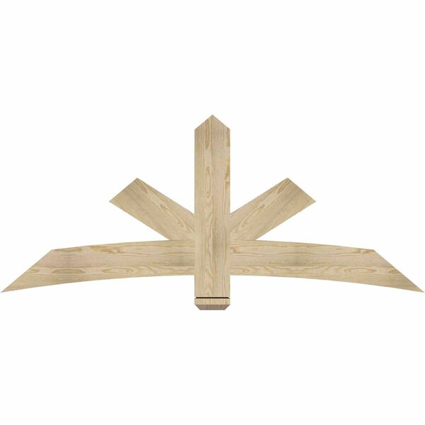 Ekena Millwork Alberta Rough Sawn Timber Gable Bracket, Douglas Fir, 72"W x 30"H x 2"D x 6"F, 10/12 Pitch GBW072X30X0206ALB00RDF - main